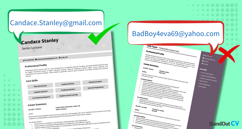 CV email address