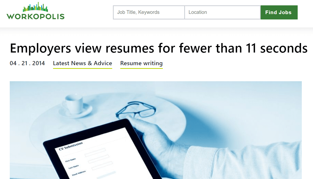 Workopolis resume study